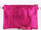 Marci Metallic Pink Rainbow Leather Bag